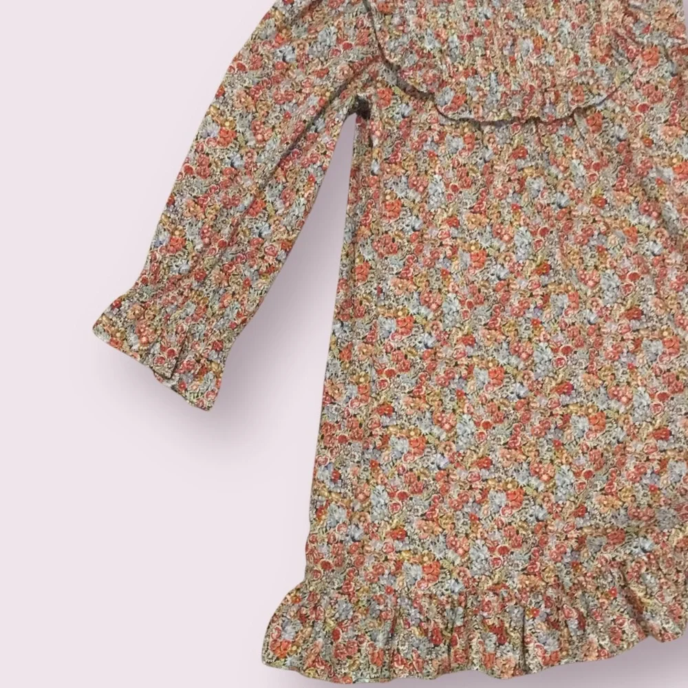 Doen Girls Floral Ruffle Hem Dress